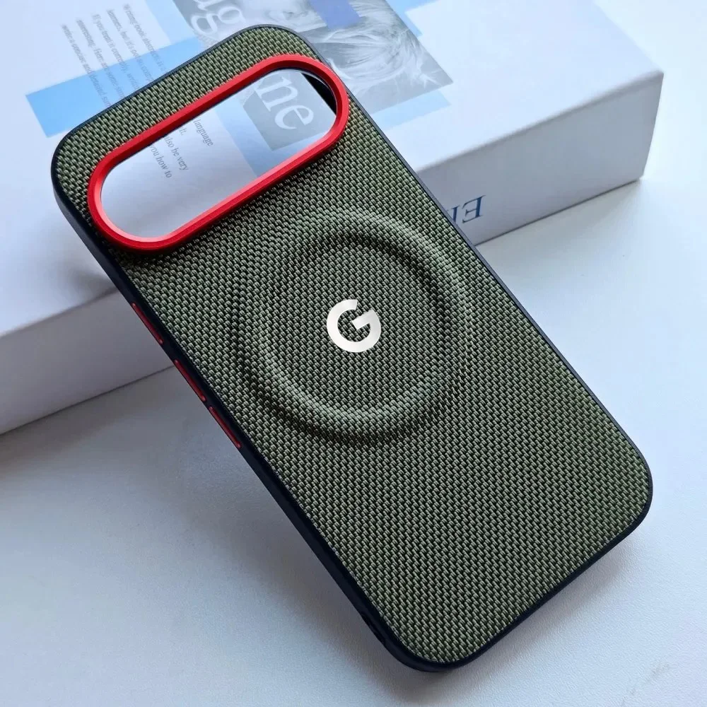 Luxury PU Weave Leather Texture Magnetic Phone Case - Shockproof, Wireless Charging Compatible, Protective Cover