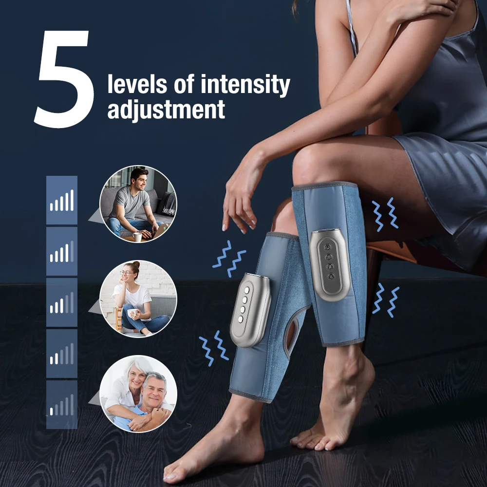 Massaggiatore elettrico wireless per gambe, 3 modalità, doppio airbag, attrezzatura per polpacci, strumento per il rilassamento muscolare delle gambe, sollievo dalla fatica_voghion.com