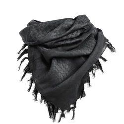 Unisex Tactical Desert Shemagh Scarf - Versatile Outdoor Hiking & Camping Shawl - One Size (Black)