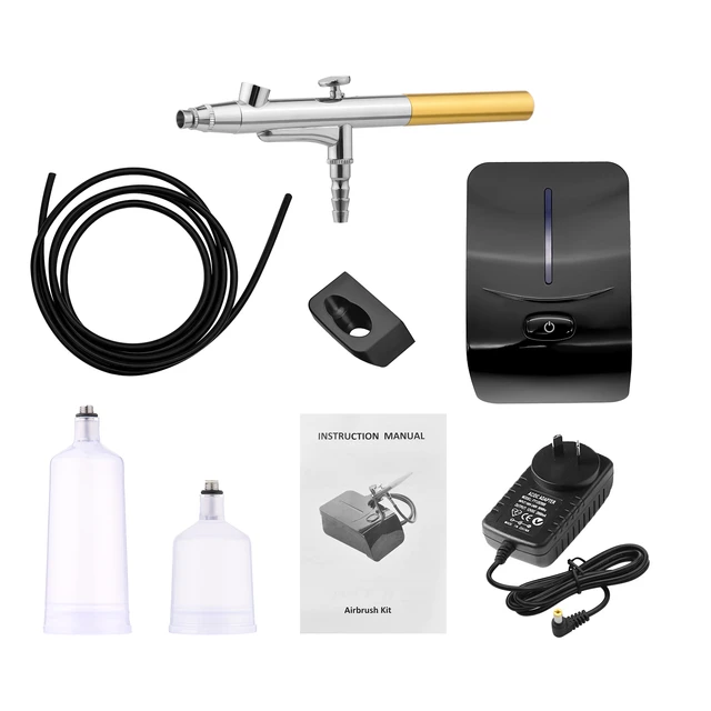 Multi-functional Airbrush Kit with Compressor Handheld Air Brush Set  Dual-Action 5-level Adjustable Pressure