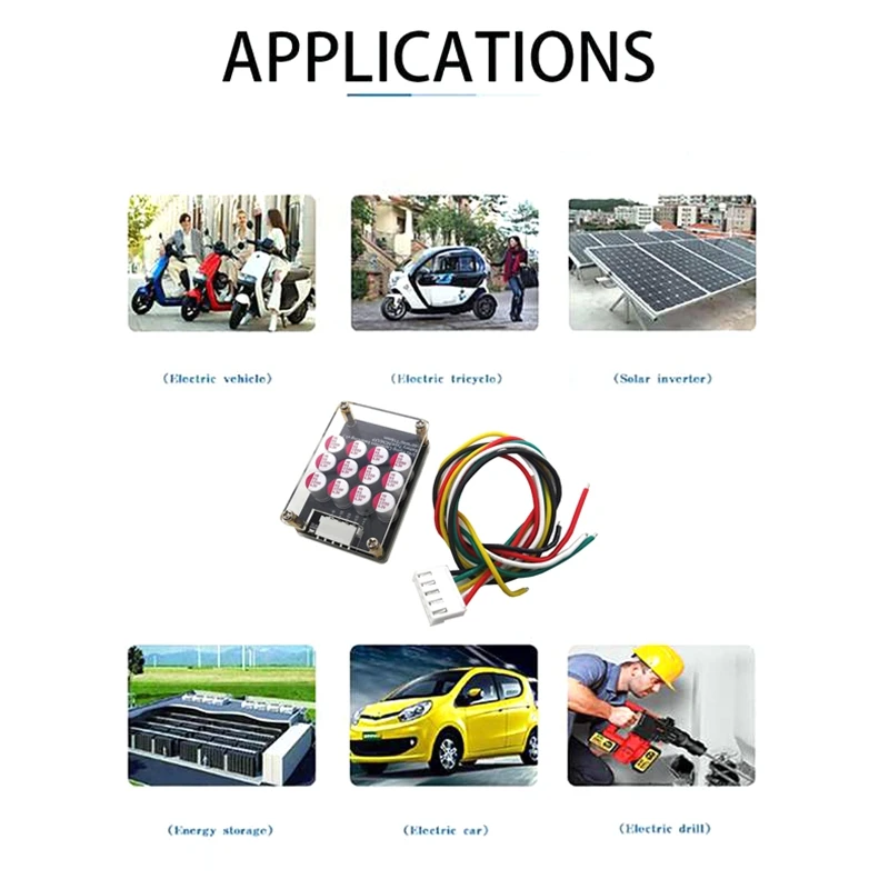 4S 5A Cluster Equalizer Active BMS Board Lithium Battery Lifepo4 Battery Equalizer (With Case+Terminal Wire)