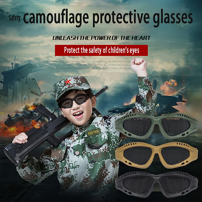 1Pc Hunting Tactical Paintball Goggles Eyewear Steel Wire Mesh Airsoft Net Glasses Shock Resistance Eye Game Protector 2pcs eva foam tactical vest plates sapi inner liner shock plate outdoor hunting paintball war game body carrier protecting vests