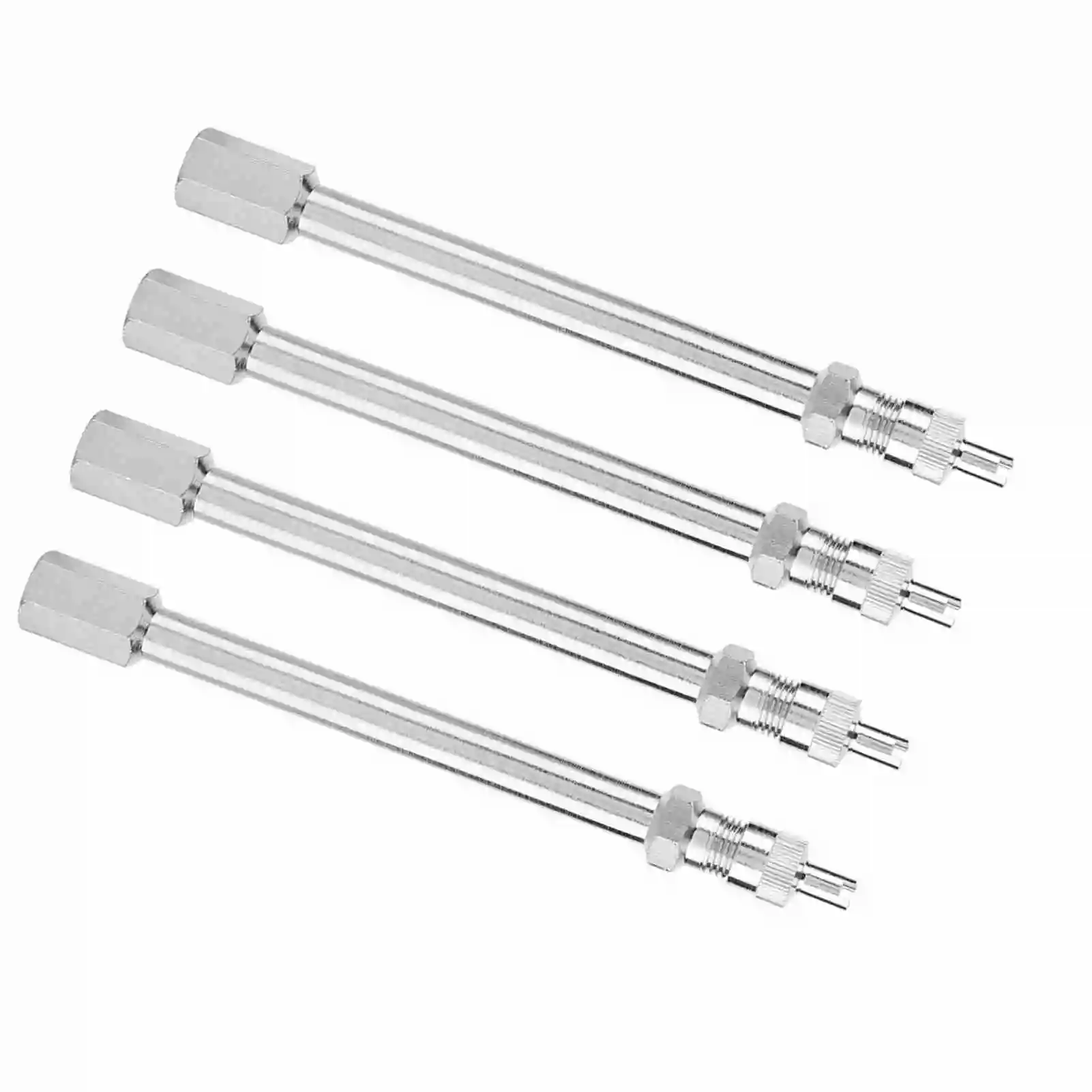 100mm Tyre Valve Extension 100mm Chrome Tyre Valve Extension Rod Wheel Adapter Car Truck Lorry Chrome