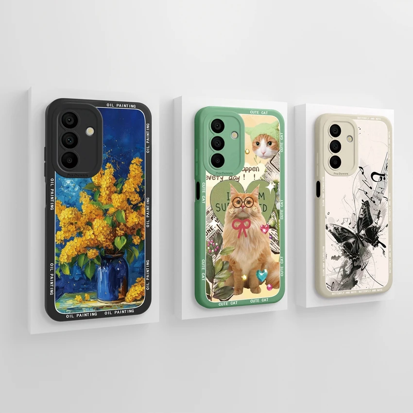 Beautiful Prairie Lamb Pattern Soft Liquid Silicone Phone Case