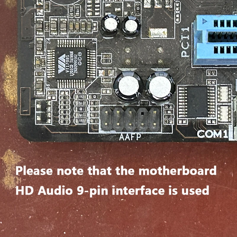 Computer Motherboard HD AUDIO 9P9-pin straight-ended elbow