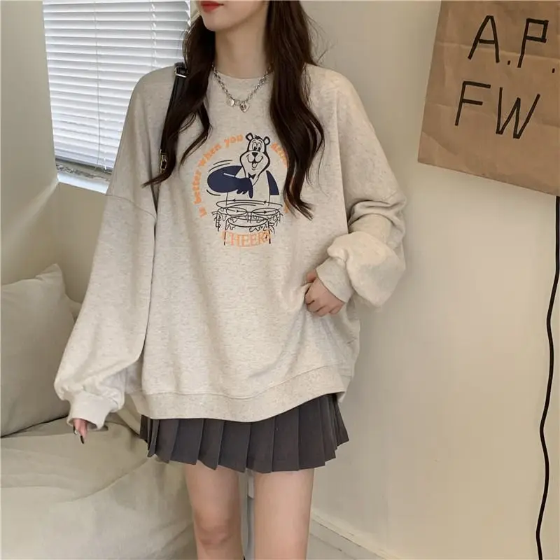 

Autumn ins set female Korean version of the thin paragraph loose sweater with high waist hundred thin pleated skirt two-piece