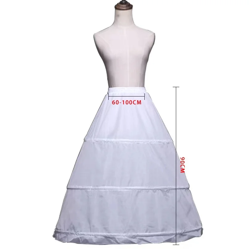 MYYBLE Women Wedding Petticoats 3 Layers Steel Ring Elastic Waistband Wedding Accessories Underskirt Petticoat Skirt Petticoat Underskirt Wedding Underskirt Lolita Petticoat Flower Girl Underskirt Wedding Petticoat Vintage Underskirt