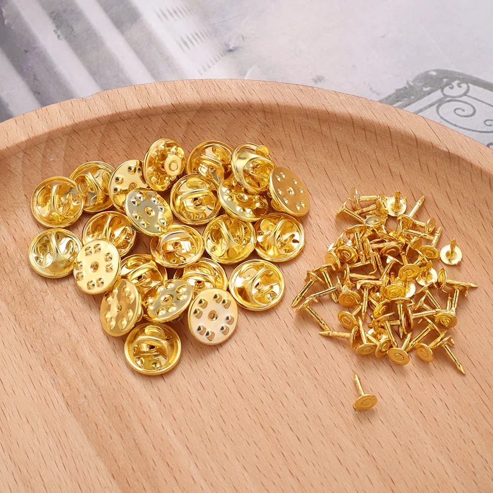 30 Perni Di Bloccaggio In Metallo Per Spille E Badge - Chiusure Di Ricambio Argento Per Gioielli Fai Da Te - Foto 6