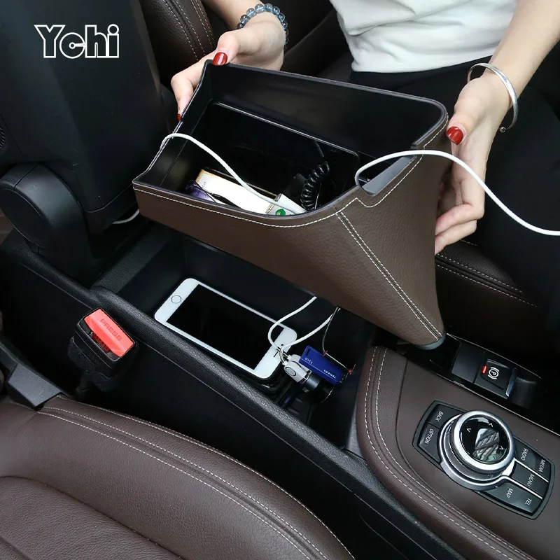 

LHD For BMW X1 F48 2016-2020 Car Central Armrest Storage Box Container Holder Tray Car Accessories For X2 F47 2018-2020