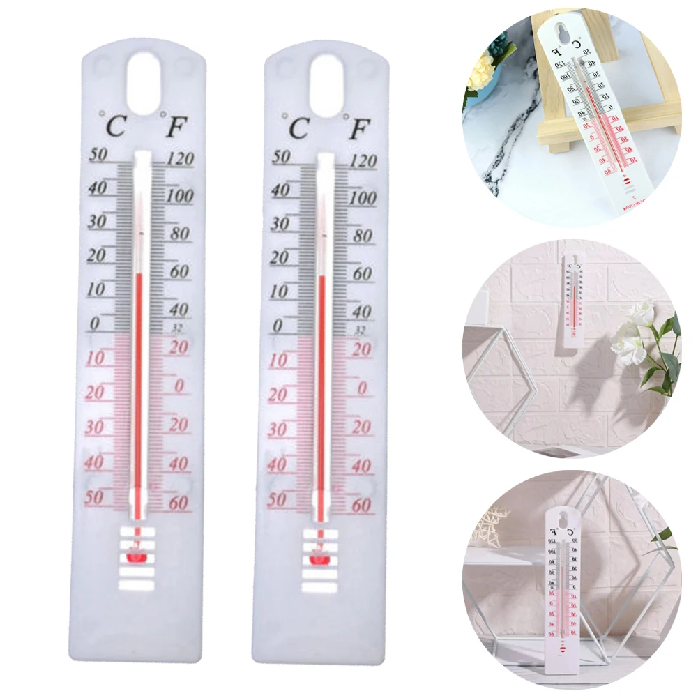 

2 Pcs Thermometer Hot Sale Size 196mm X 43mm Approx Accuracy Best Price Brand New Durable Fahrenheit: -60° To 120°