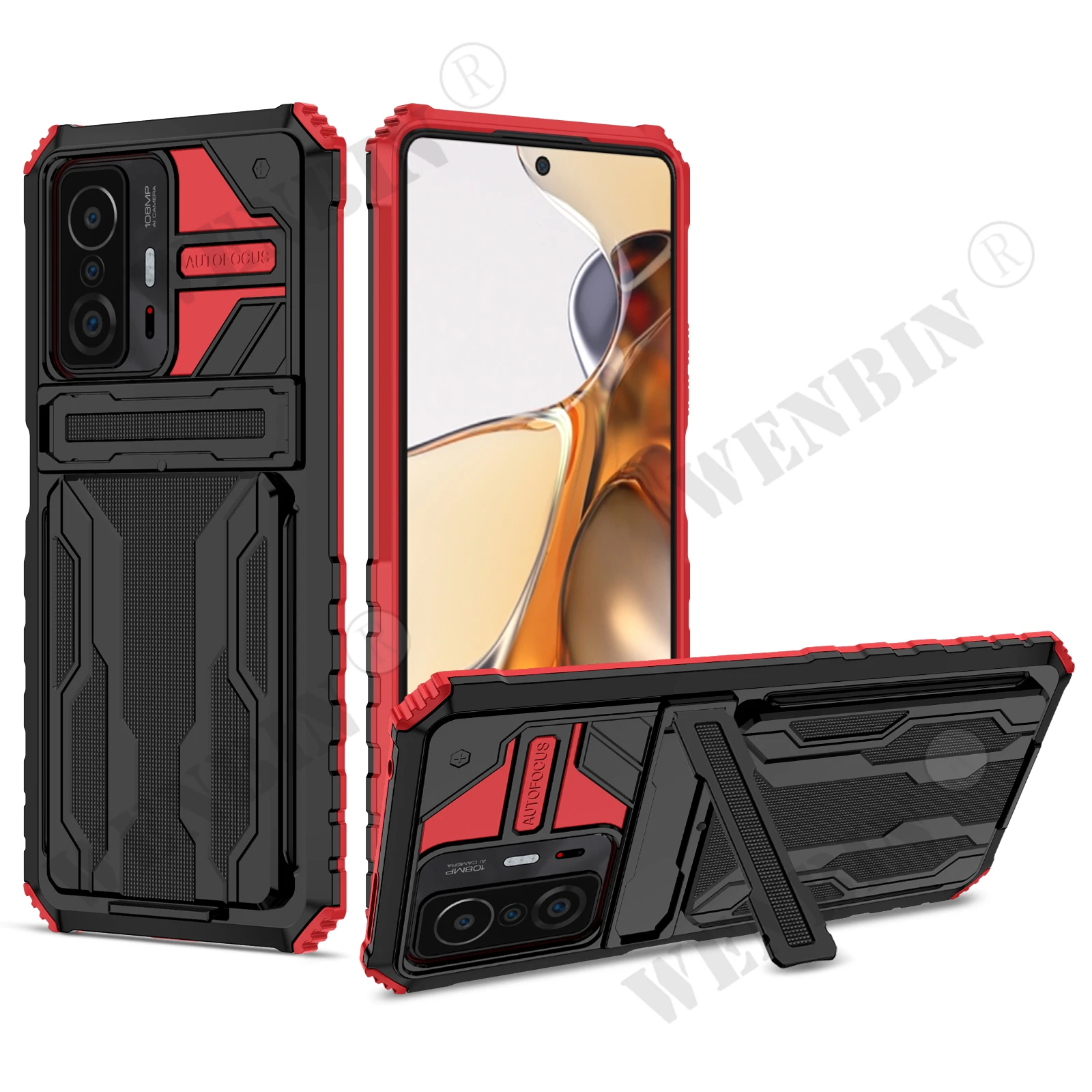 Anti-Shock Kickstand Bracket Case with Card Slot