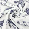 Supply European and American Style Skull Printing Large Size Silk Scarf Sunscreen Shawl 5