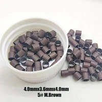 Micro Ring Links 1000Pcs Copper Micro Tubes Rings 4.0x3.6x4.0mm Links for Hair Extensions Straight Copper Micro Beads 1