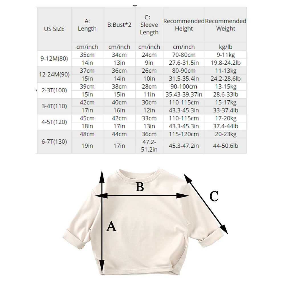 2025 Autumn Kid Boys T-shirt Solid Cotton Long Sleeve Basic Infant Girl Top Korea Teenage Children Undershirt Clothing 9M-7T 6