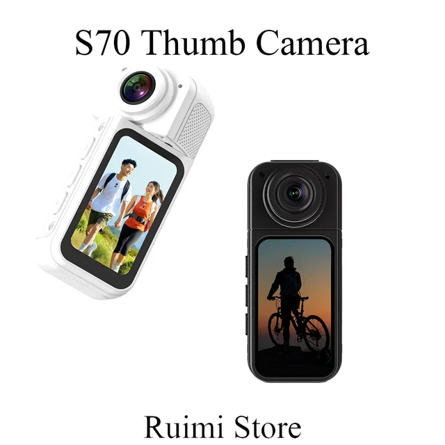 S70 Thumb Camera 180° Rotate WIFI Sport DV Cycling Recorder Action Camera 2.7K/1080P Magnetic Attraction for Outdoor Camera 1