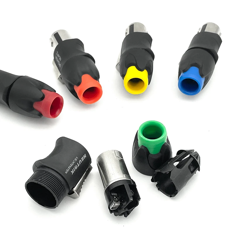Metal 4 Pin Ohmic Audio Plug Connector Stage Speaker Wire Accessories Solder-free NL4FC