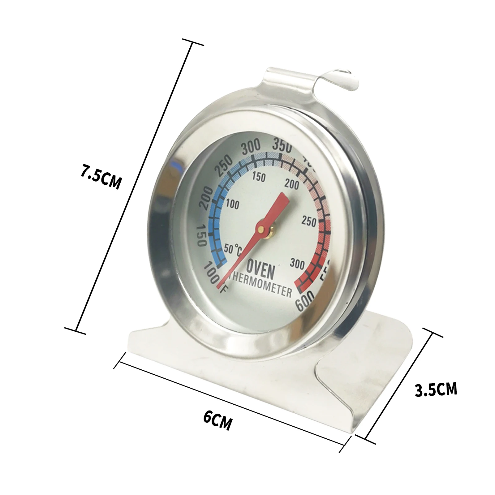 Thermometer for Electric Oven, Oven Thermometer for Gas Oven, Stainless  Steel Large Dial Oven Thermometer for Kitchen Baking Supplies