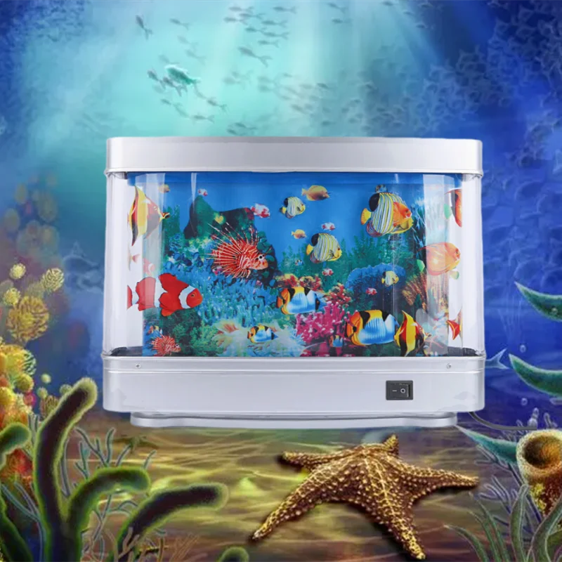 Led Fish Tank Lamp Sea View Fish Creative Simulation Aquarium Underwater  World Landscape Lamp for Living Room Decoration - AliExpress