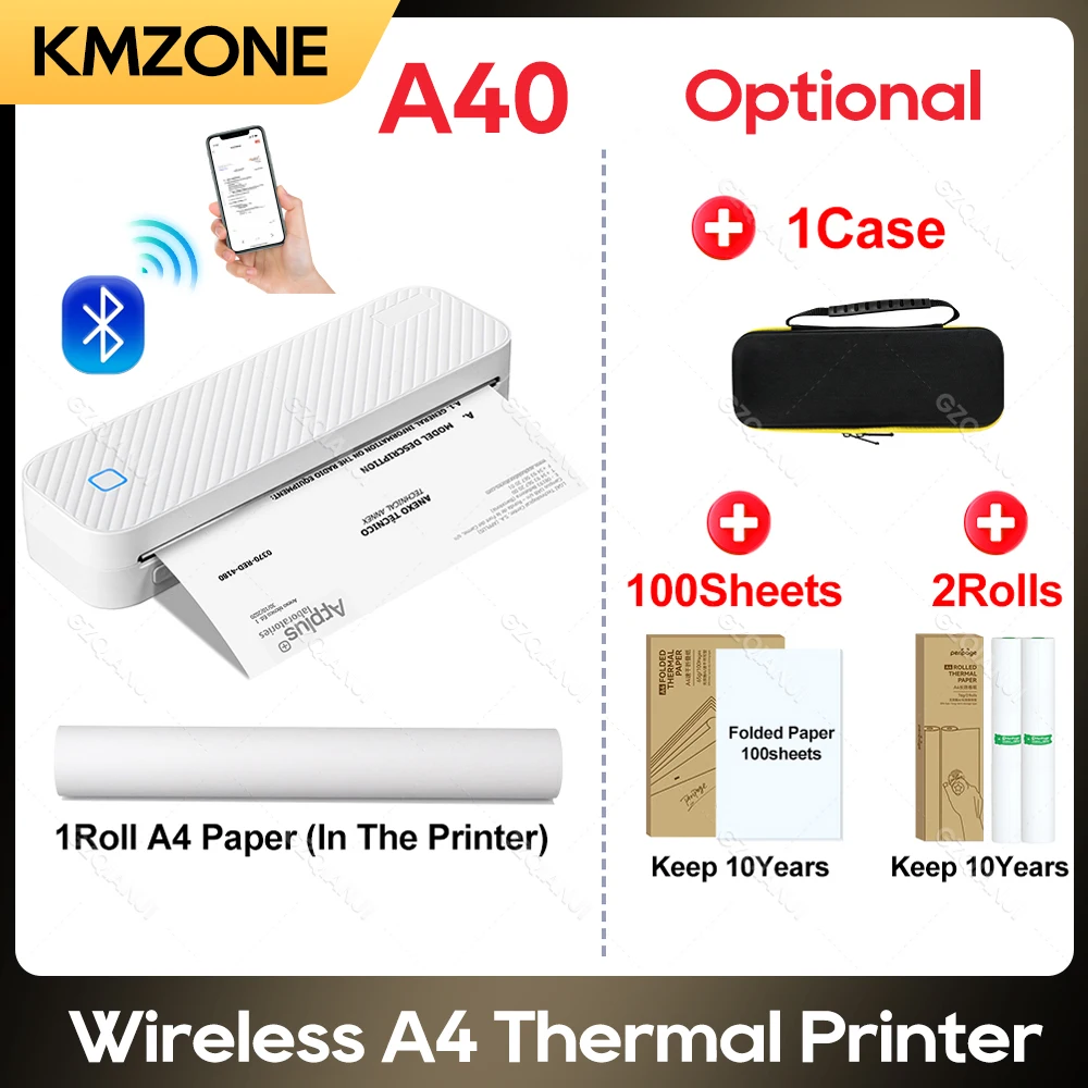 

A4 Thermal Printer Wireless Tattoo Transfer Stencil Printer Tattoo Transfer Copier Paper Machine Compatible with Smartphone & PC