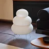 Japanese Design Akari Noguchi Yong Table Lamp White Rice Paper Decorative Desk Lights for Bedroom Living/Dining Room Study Loft 1
