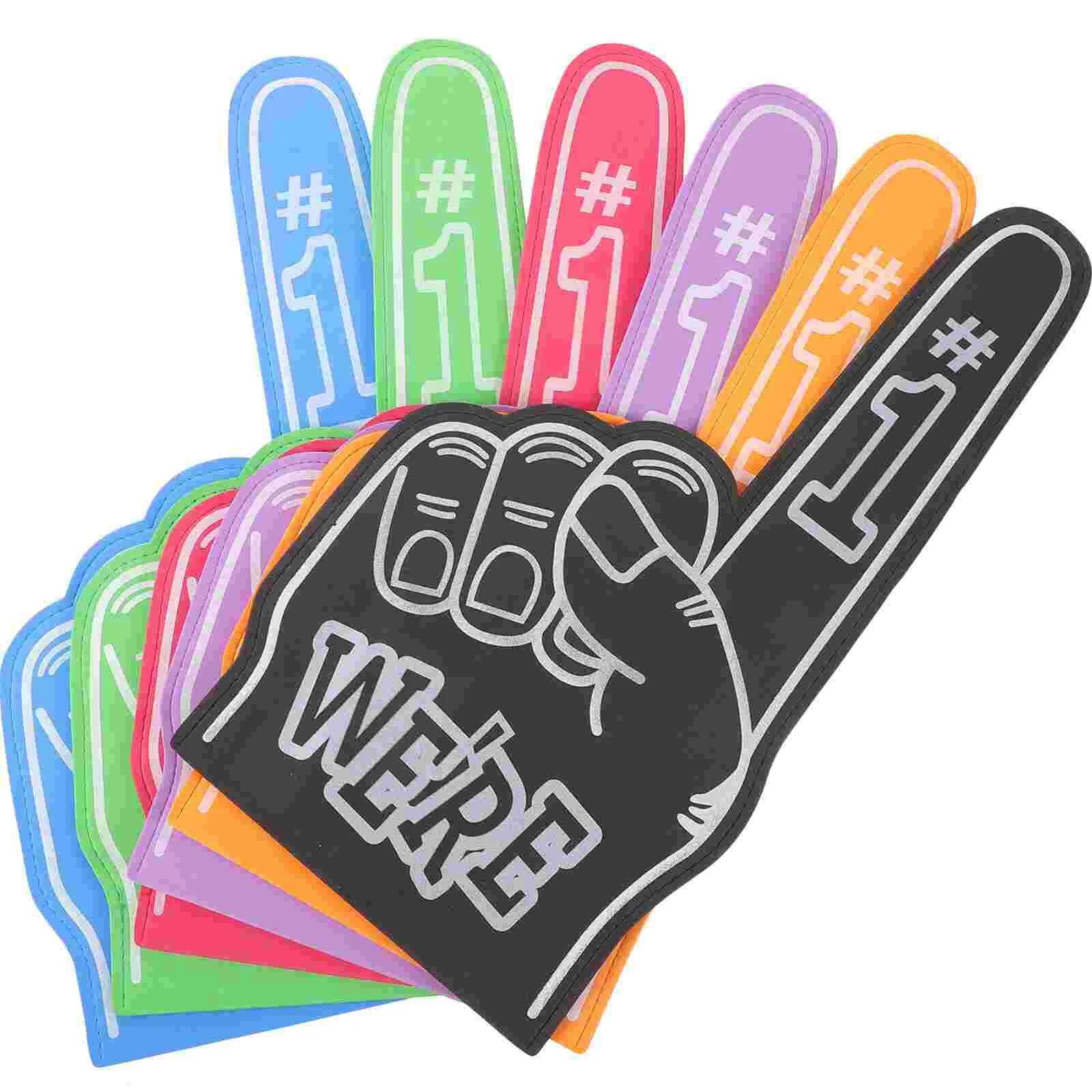 

6Pcs Foam Finger Big Foam Fingers Foam Simulate Hand Finger Gloves for Sports Meeting Business