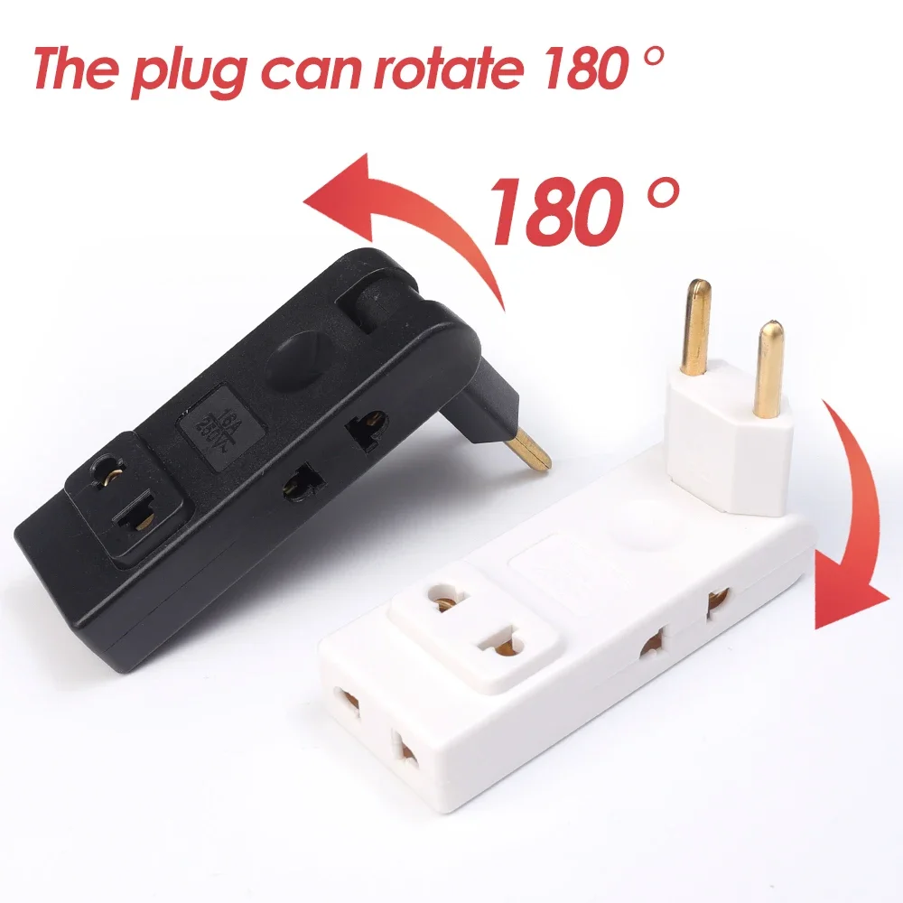 4 in 1 EU Electrical Socket 180 Degree Rotation Plug Adapter Extension Protable Power Converter Wall Outlet Plugs Adaptors plug adapter
