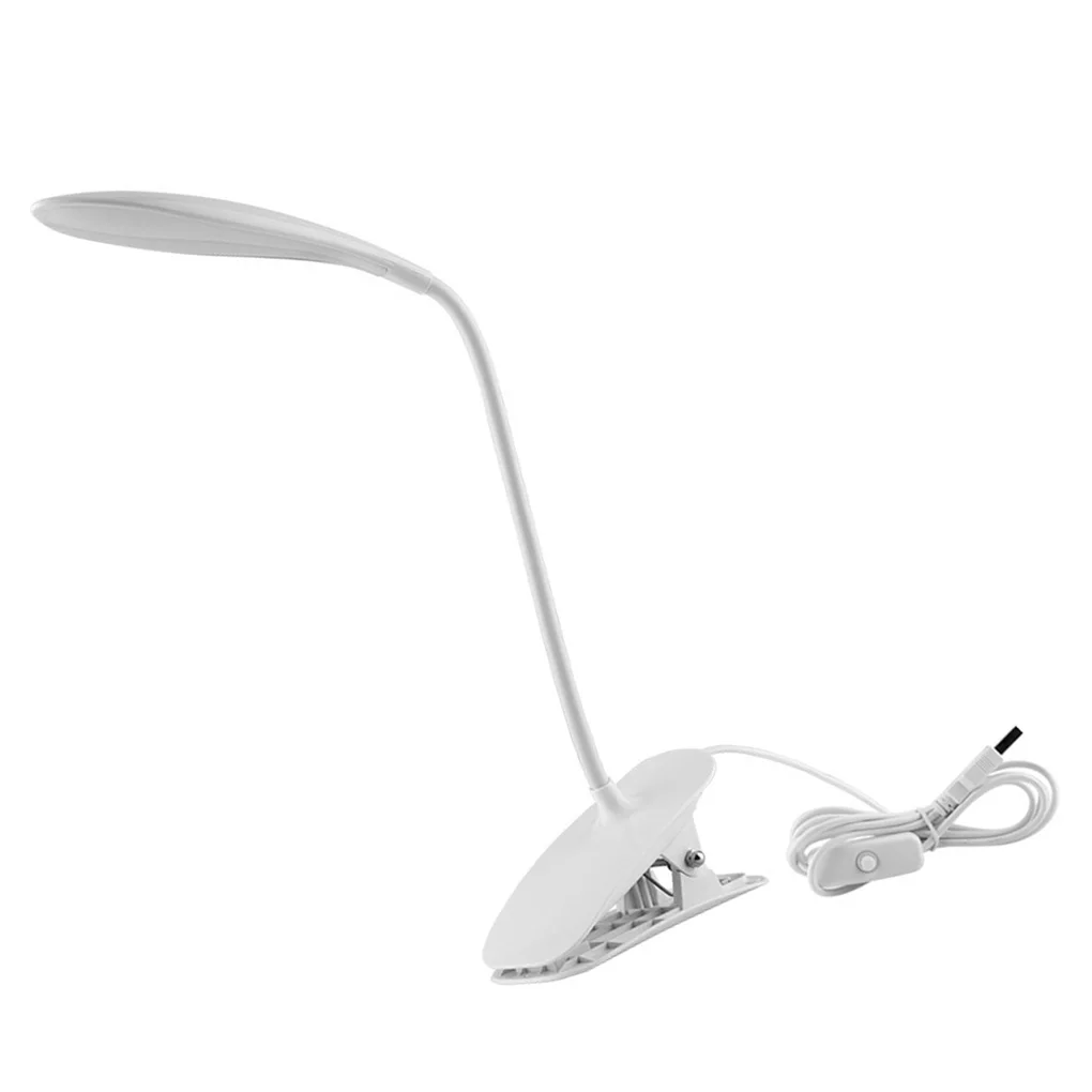 

Night Light LED 360° Flexible Clip Desktop Lamp 6000K 1.5W Non-slip Bedside Table Reading Light