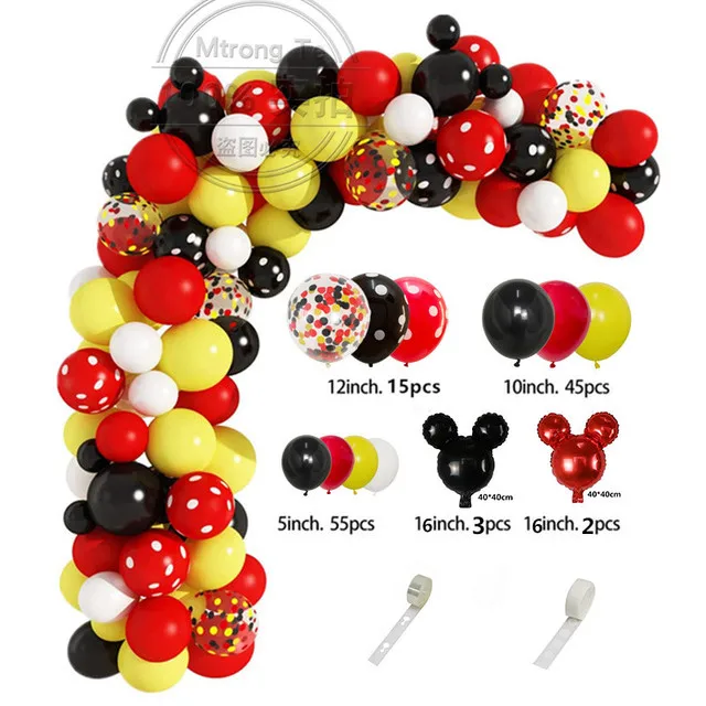 Rot Schwarz Gelb Ballon Girlande Bogen Kit Geburtstag Party Ball Liefert Baby Dusche Hochzeit Konfetti Latex Ballon DIY Dekorationen – Detail 2