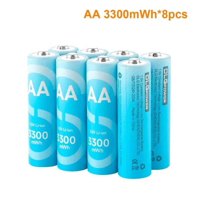 DLGPOWER 1.5V Lithium Battery AA/AAA Rechargeable battery with charger for Camera Electric toy Remote control Game controller