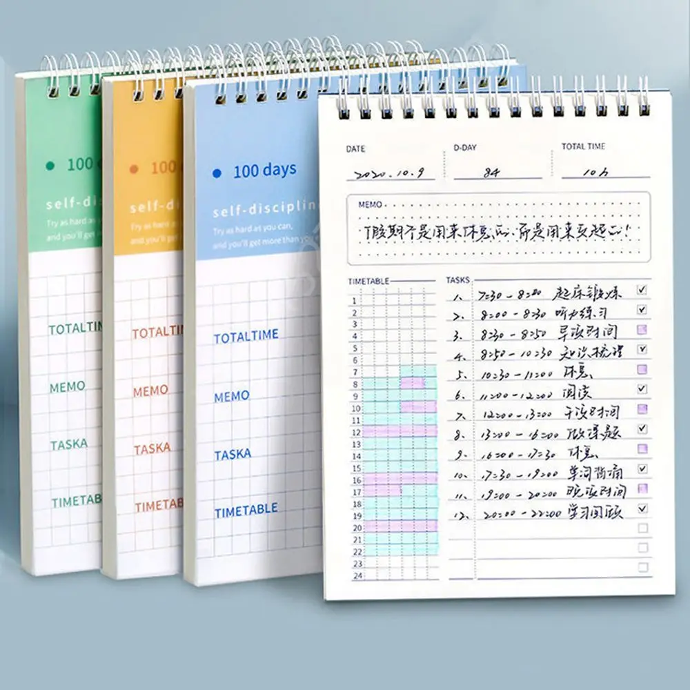 

Setting Stationery Supplies Timetable Agenda Planner Goals Notebook Loose-Leaf Diary Schedule Book A5 Spiral Notepad