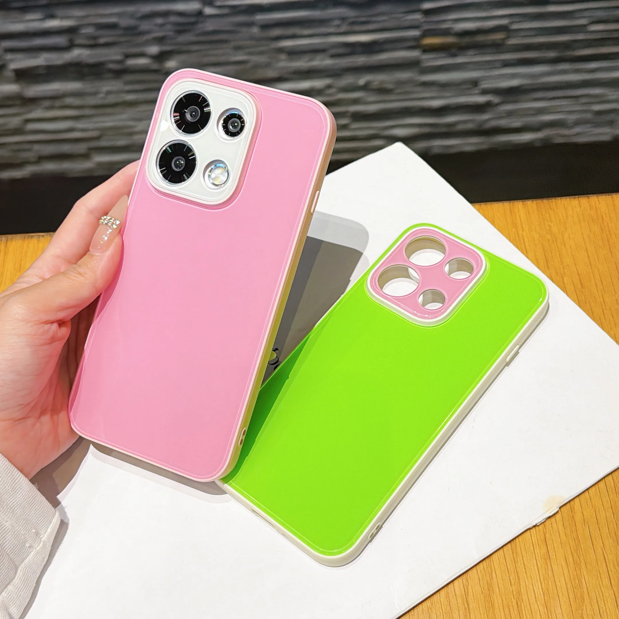 Crystal Clear Hard Back & Soft Silicone Phone Case - Transparent Design