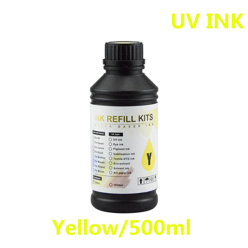 500ML UV Hard LED Ink For Epson L800 L805 L1800 R290 R330 1390 1400 1410 1500W DX5 DX7 Flatbed Printer printer uv ink
