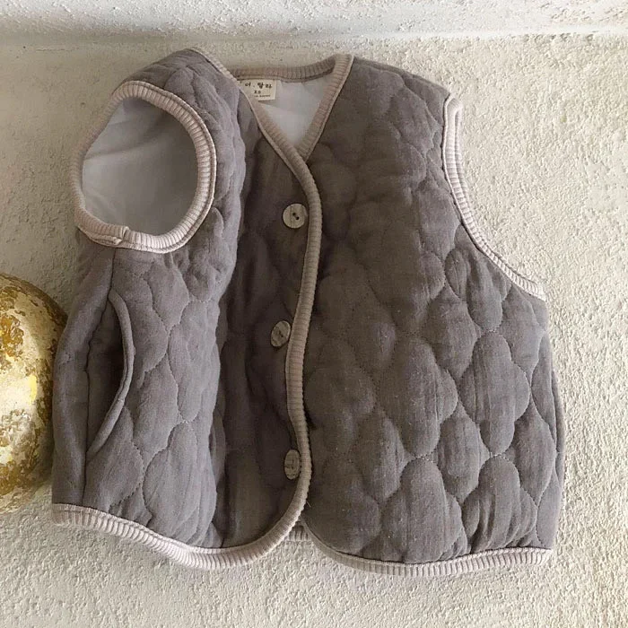 Children's Vest Winter Spring Baby Boy Cotton Vest Simple All Match Girl's 0-3Year Baby Waistcoat