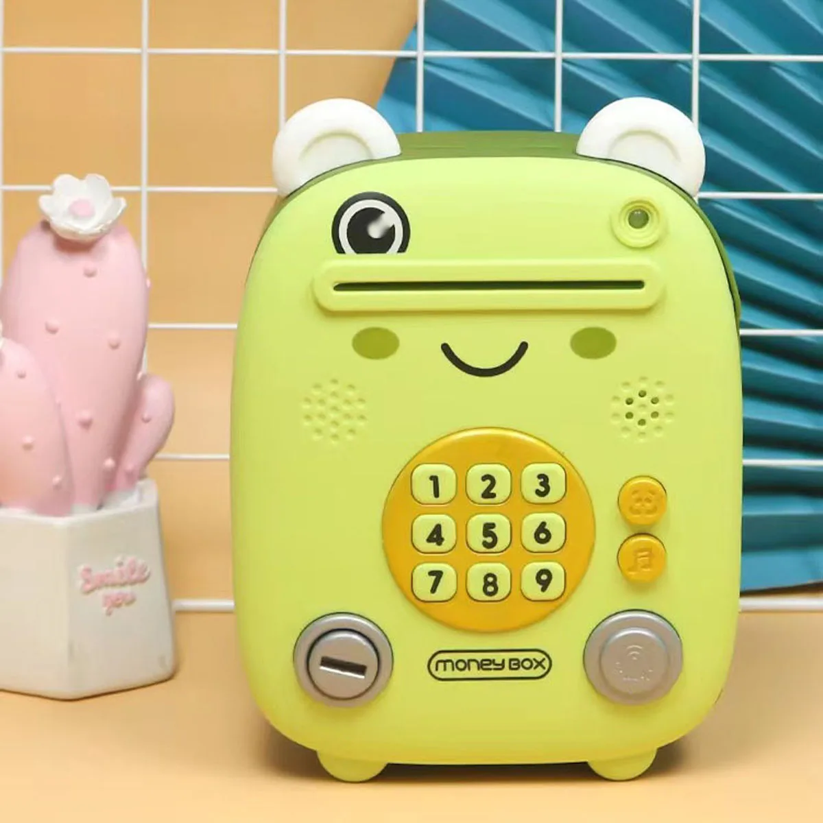 Childrens Frog Bank Money Box Combination Lock