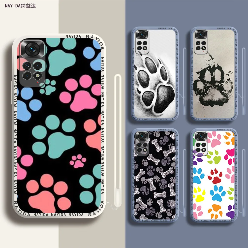

Phone Case For Xiaomi Redmi Note 12 11 12S Pro Plus 12c 11a 4G 5G Soft Silicone Cover Dogs are girls best friends Dog paw