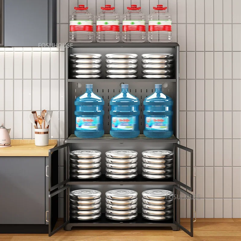 Home Multi-functional Storage Cabinets Floor-standing Kitchen Cabinets Sideboard Multi-layer Microwave Ovens Pots Storage shelf
