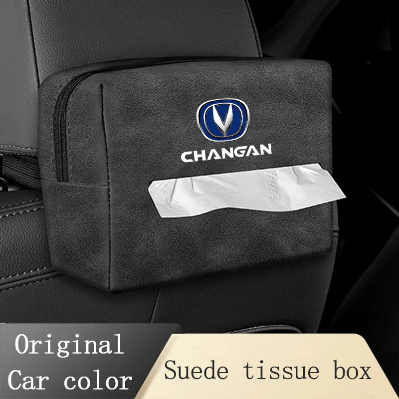 

Car Suede Tissue Box For Changan CS95 CS35PLUS CS55 PLUS CS75 PLUS UNIT UNIK Oshan X7 Tissue Bag Seat Back Paper Bag Accessories