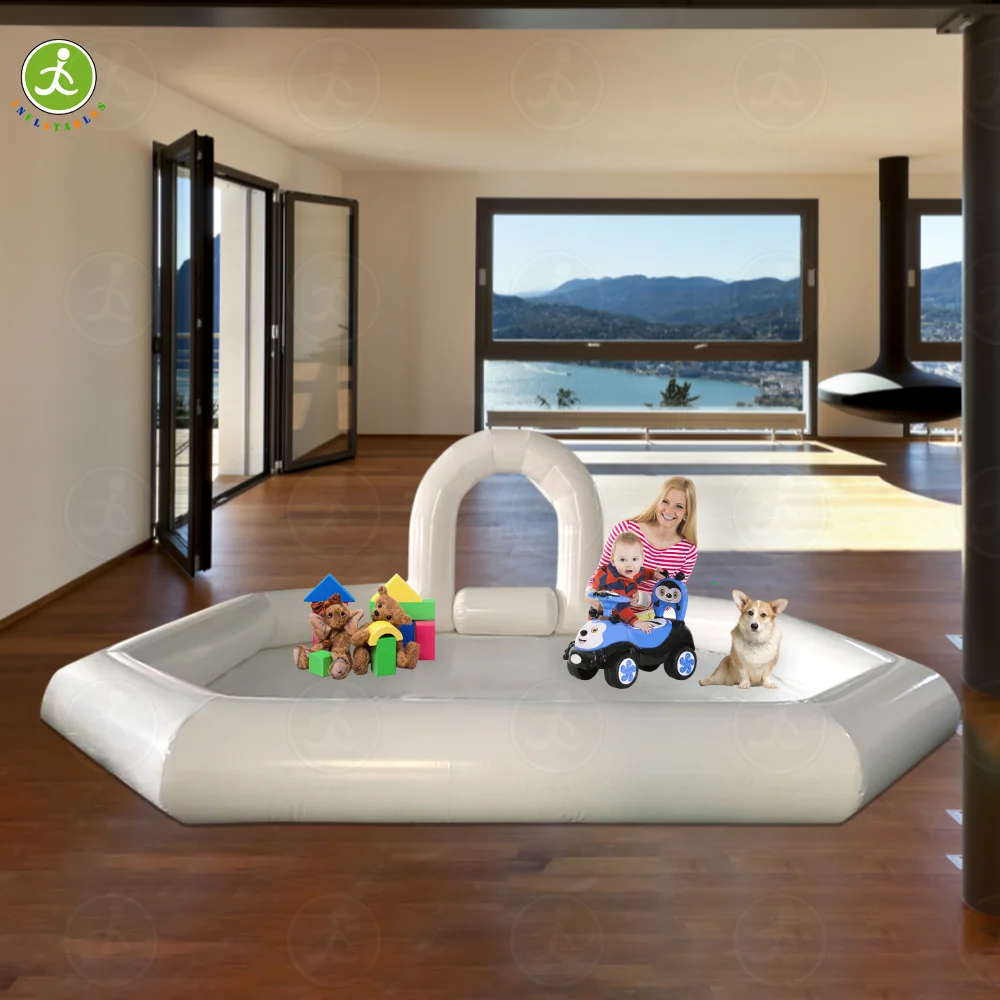 16ft White PVC Amusement Park Inflatable Bumper Car Race Inflatable Raceway Tube for Kids Bumper Cars, Customizable