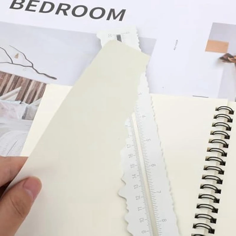 2 Règles Métal Découpage Papier – Bord Déchirure – Artisanat & Bureau (Argent)