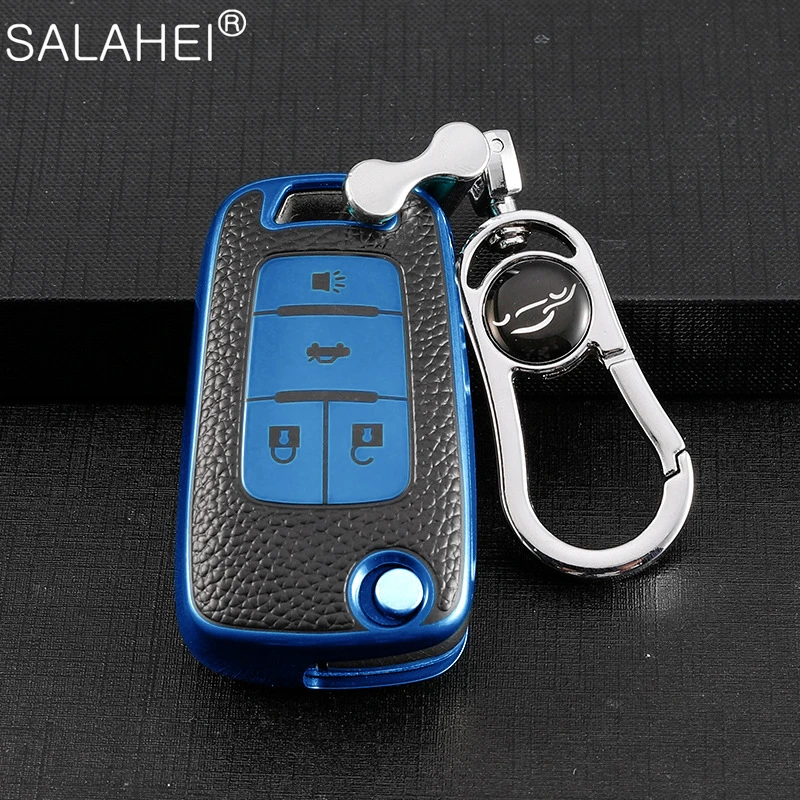 

Leather Car Key Case Cover For Chevrolet Cruze Trax Lova Malibu Buick Opel Astra Corsa ADAM S Antara Meriva Zafira Insignia GTC