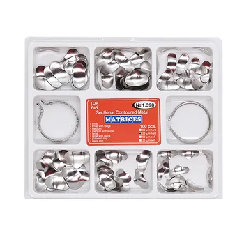 100 pcs Dental Sectional Matrix Contoured System Metal Dentistry Resin Clamping Seperating Ring Autoclavable dental