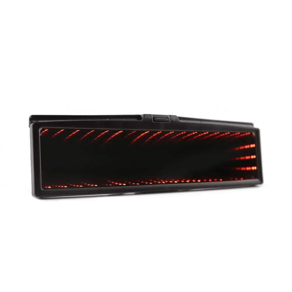 JDM 레이싱 카, 조정 가능한 LED 무한 미러, 수정용 3D LED 자동차 백미러