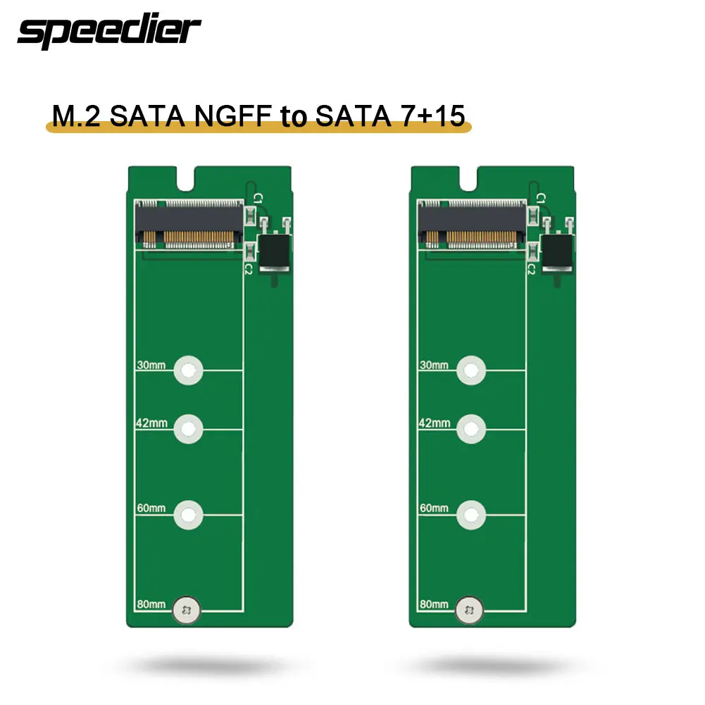 

Плата адаптера M.2 SATA Ngff в SATA 7 + 15 для ноутбуков и настольных компьютеров, совместимая с 2230 2242 2260 2280