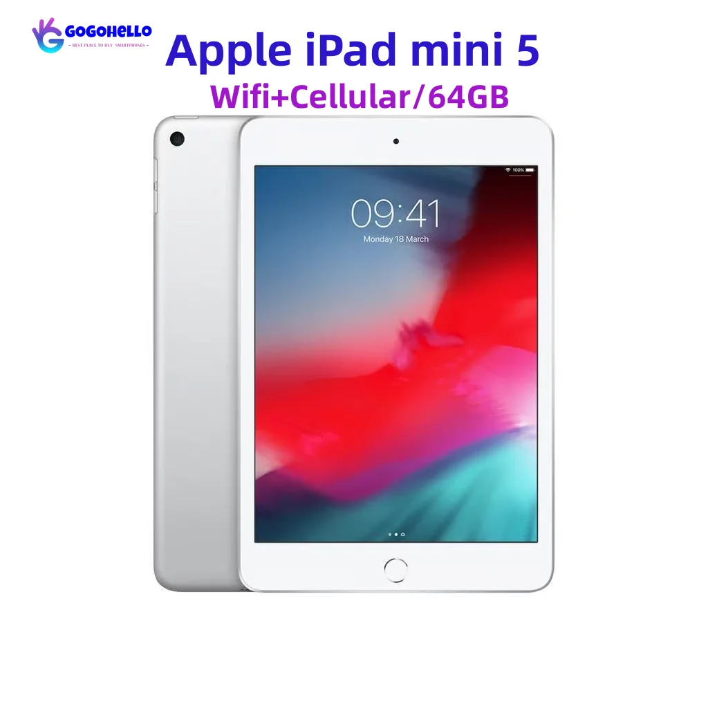 Original Unlocked Apple iPad mini 5() 5th Gen Wifi+Cellular 64GB ROM 3GB RAM 7.9'' IPS LCD Apple A12 Bionic 97% New Tablet