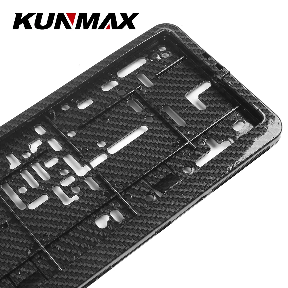 License Plate Frame License Plate Holder One pair Carbon Style European License Plate Frame Auto Accessory waterproof Holder with Mounting License Plate Bracket