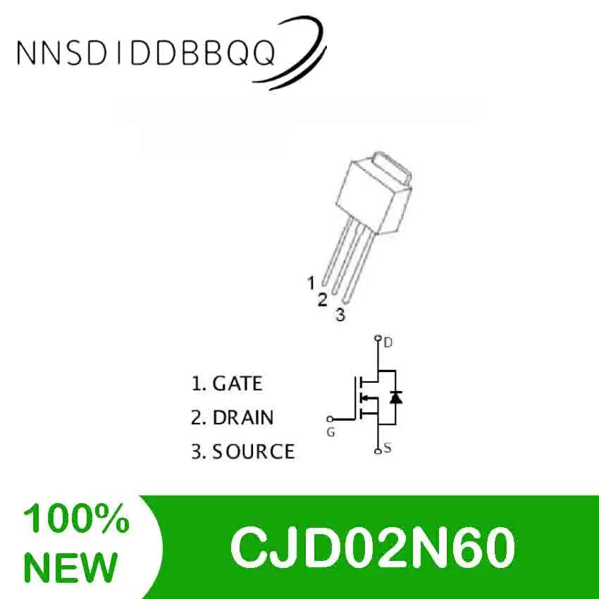 

20 шт./лот CJD02N60 MOSFET транзистор TO-251-3L IC полевые транзисторы набор электронных компонентов