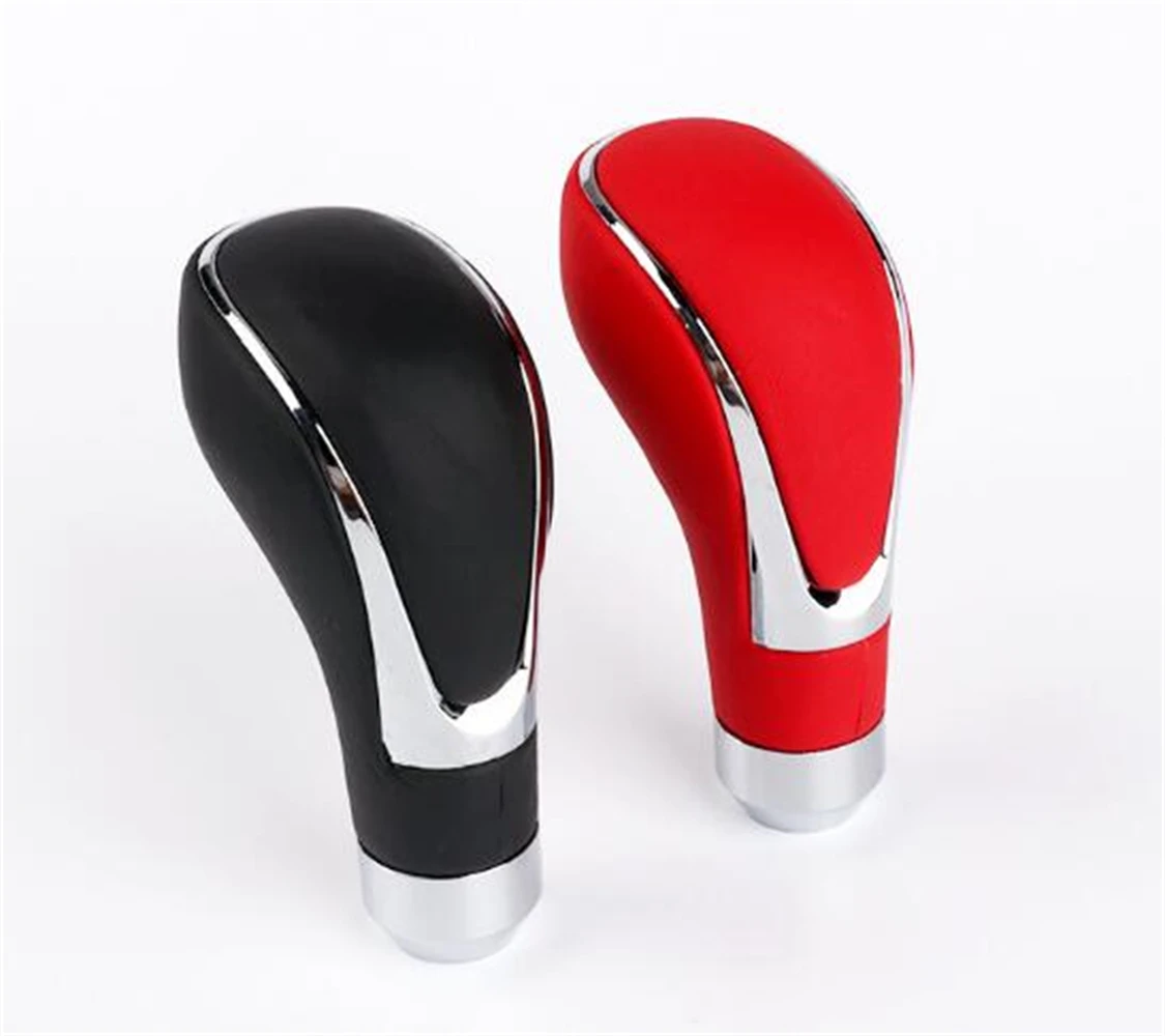 Universal Leather Car Gear Shift Knob AT MT Manual Stick Lever Pen Gear