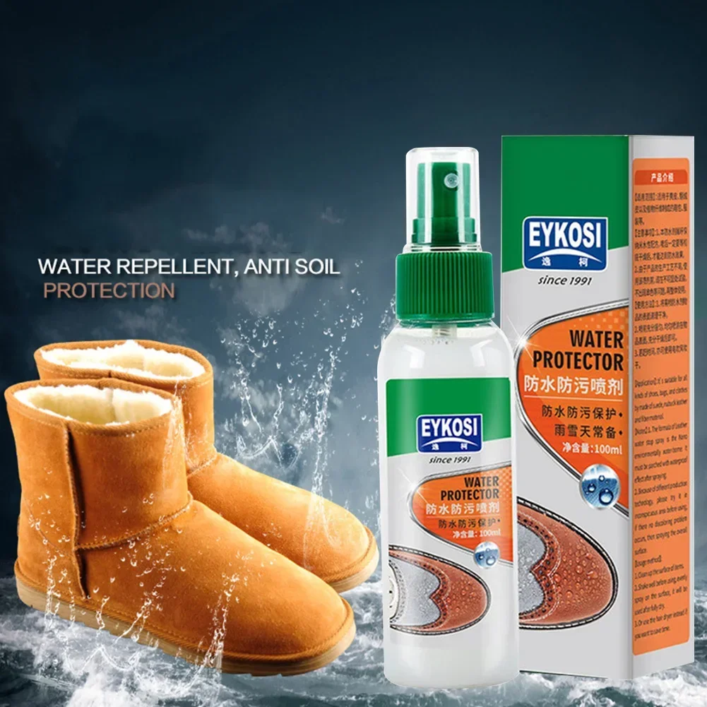 Stain Repellent Protection Waterproof Spray Hydrophobic Coating for Shoes AntiOil Outdoor Protective Cover Shoes 100Ml