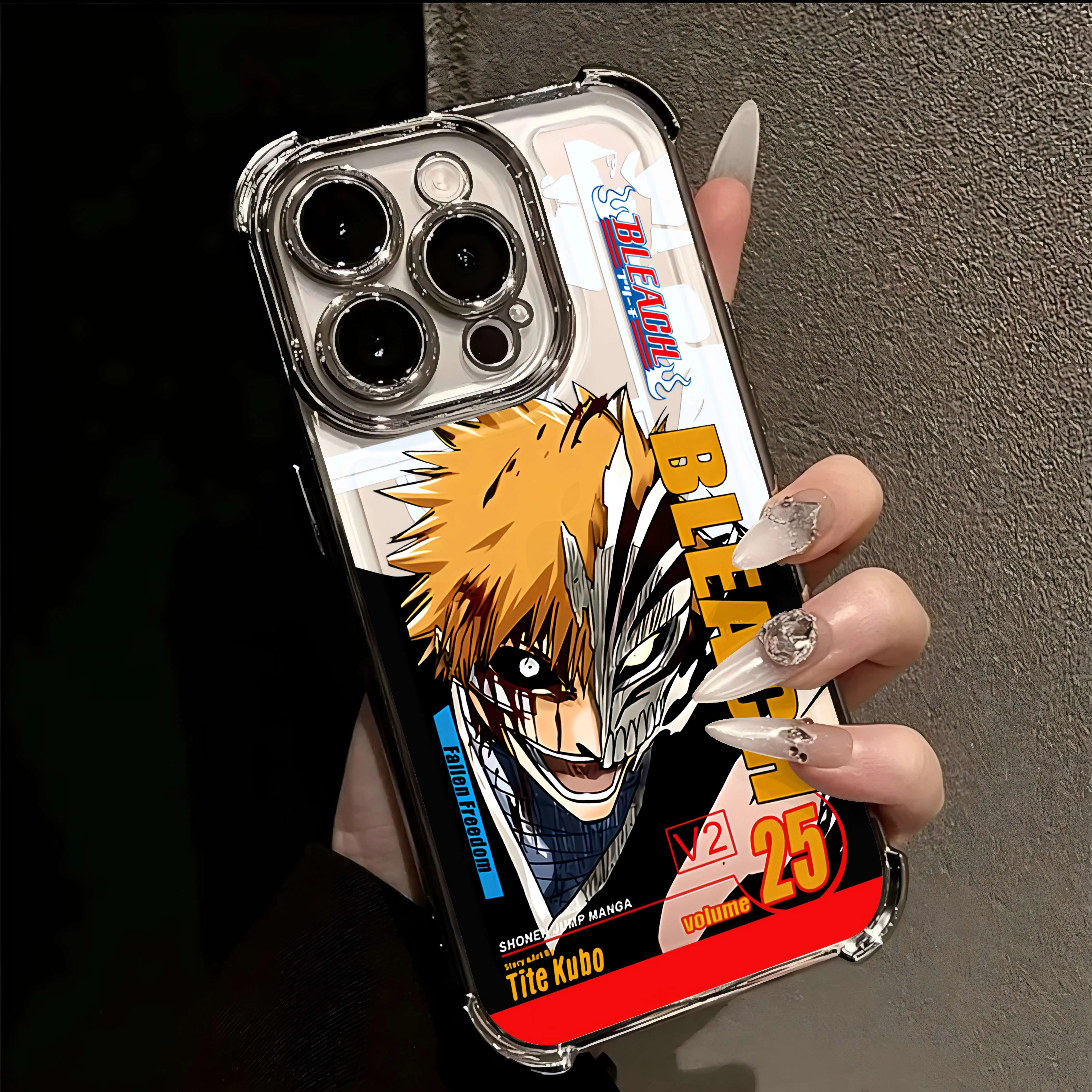 Sleek Anti-Fall Anime-Inspired Plating Phone Case