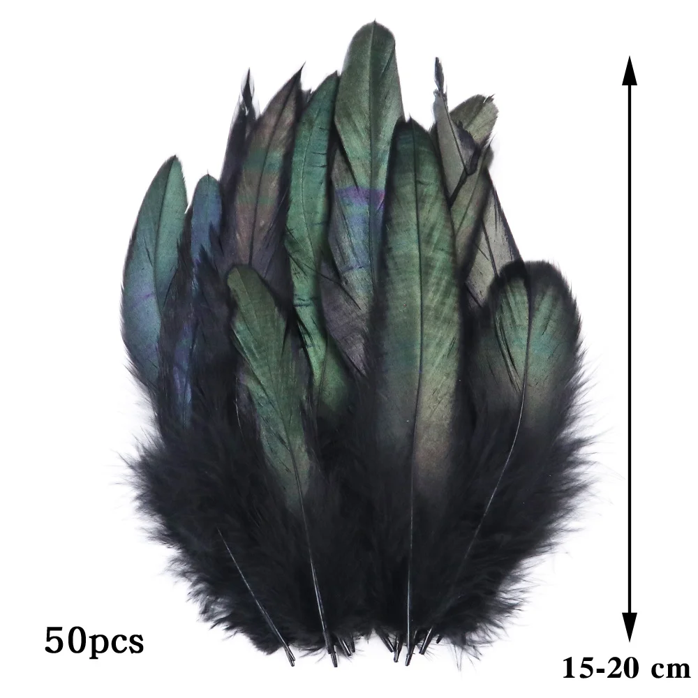 Натуральные перья фазана 15-20 см, аксессуары для творчества и карнавала, 50 шт./партия, перья курицы, украшения ручной работы, декоративные перья